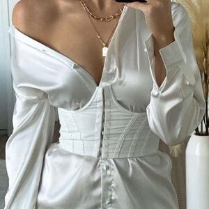 NWT White Underbust Corset